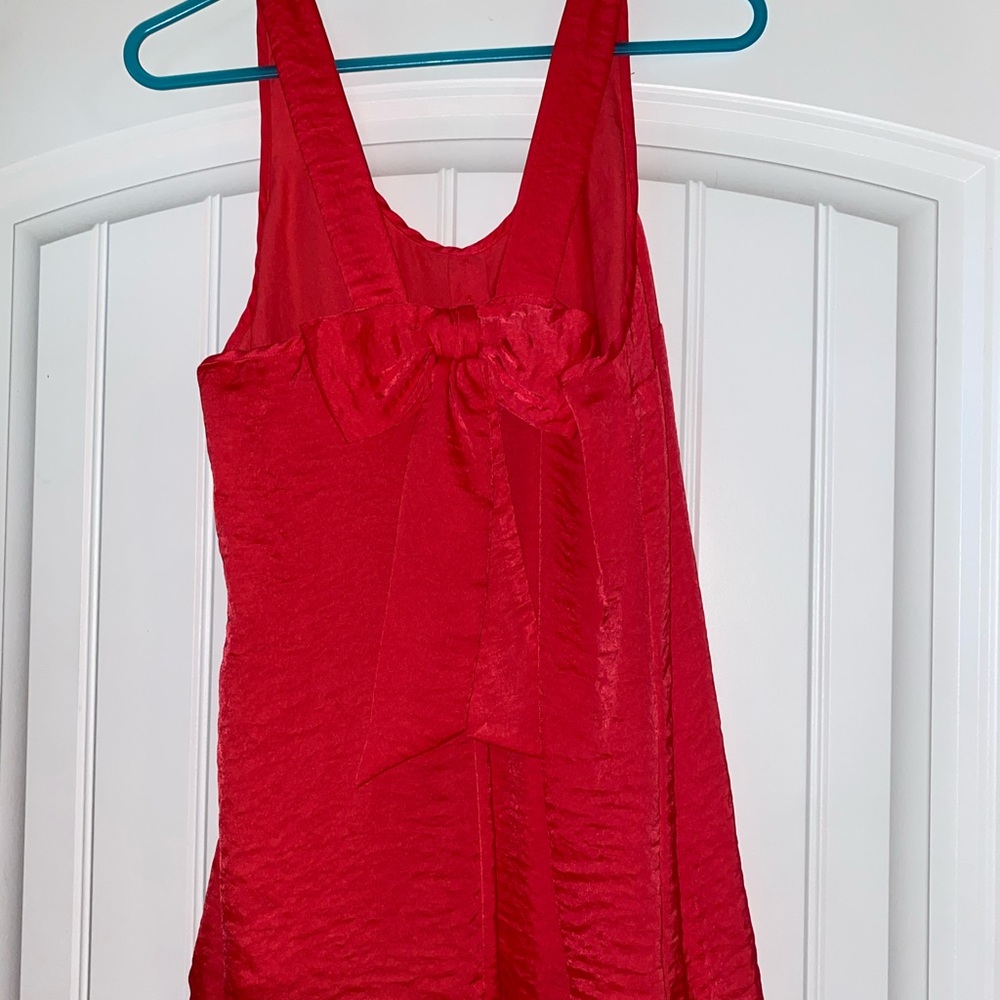 Red bow top size S/M